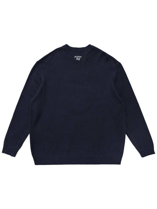 Wiz Collection Wizard Knit Sweater NAVY - MALBON GOLF - BALAAN 2