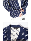 Mini Allover Logo Knit Cardigan Blue - BALENCIAGA - BALAAN 10