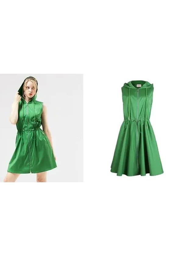 Golf Hooded Sleeveless Dress Green - HENRY STUART - BALAAN 3