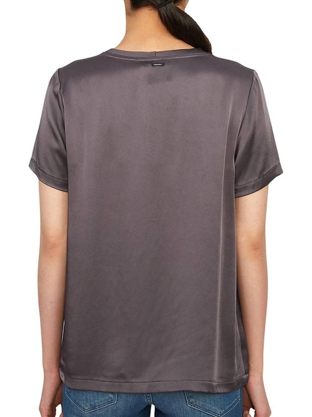 Rebecca Acetate Short Sleeve T-Shirt Charcoal - MAX MARA - BALAAN 5
