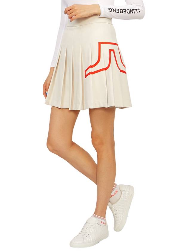 Naomi Pleated Skirt Almond Milk - J.LINDEBERG - BALAAN 5