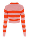 Cut-Out Striped Knit Top Red - MARNI - BALAAN 3