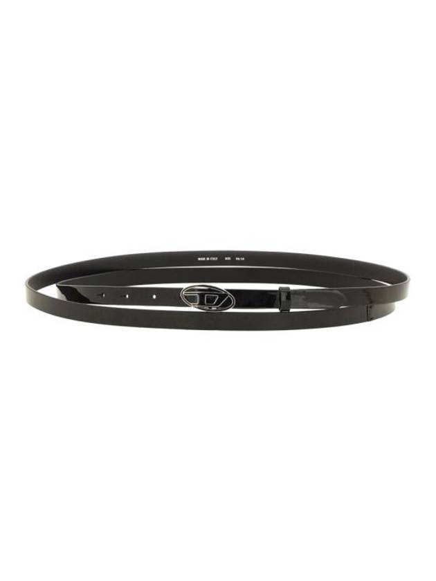 B 1DR 15 Patent Leather Belt Black - DIESEL - BALAAN 2