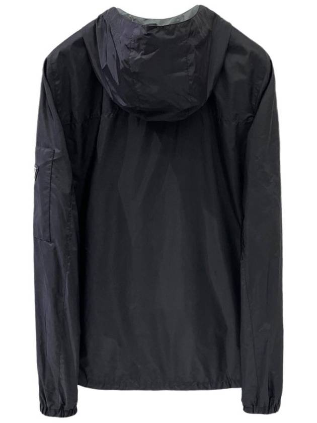 Re-Nylon Reversible Zip Up Jacket Black - PRADA - BALAAN 3