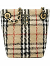 Vintage Check Boucle Mini Lola Bucket Bag Beige - BURBERRY - BALAAN 3