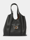 T Timeless Leather Medium Shopping Tote Bag Black - TOD'S - BALAAN 4