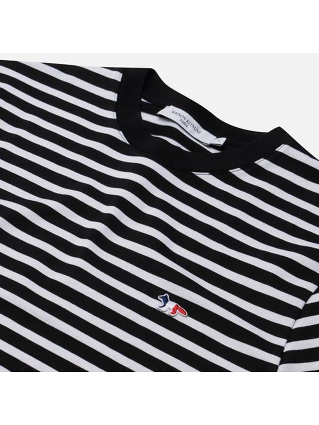 Fox Logo Stripe Long Sleeve T-Shirt White Black - MAISON KITSUNE - BALAAN 6