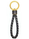 Intrecciato Lambskin Key Holder Black - BOTTEGA VENETA - BALAAN 2