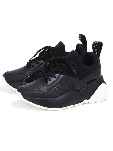 Women's Eclypse Leather Low Top Sneakers Black - STELLA MCCARTNEY - BALAAN 1