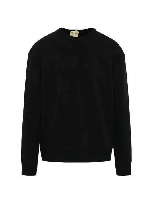Men's Logo Patch Cotton Sweatshirt Black - TEN C - BALAAN 1
