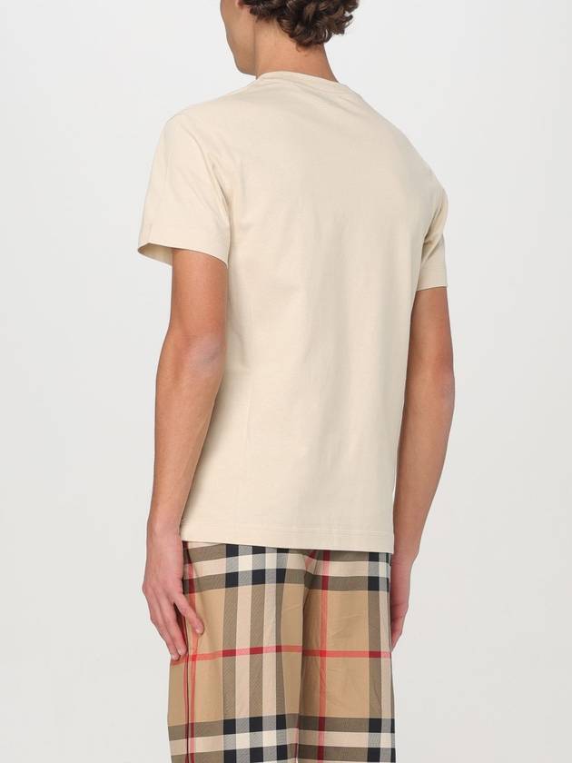 Check Label Cotton Short Sleeve T-Shirt Beige - BURBERRY - BALAAN 4