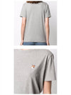 Fox Head Patch Short Sleeve T-Shirt Grey - MAISON KITSUNE - BALAAN 6