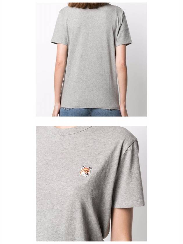 Fox Head Patch Short Sleeve T-Shirt Grey - MAISON KITSUNE - BALAAN 6