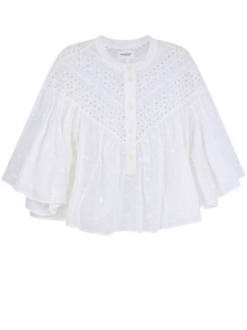 Shirt HT0360FAB1J10E 20WH White - ISABEL MARANT ETOILE - BALAAN 1