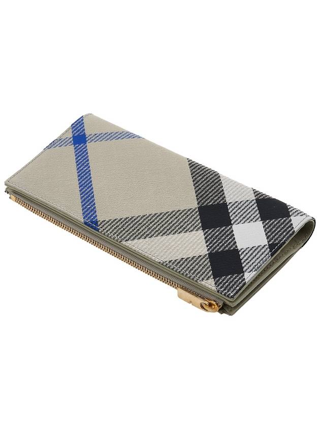 Check Bifold Long Wallet Lichen - BURBERRY - BALAAN 5