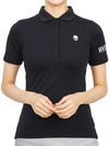 Women's Golf Picket Logo Short Sleeve PK Shirt Black - HYDROGEN - BALAAN 6