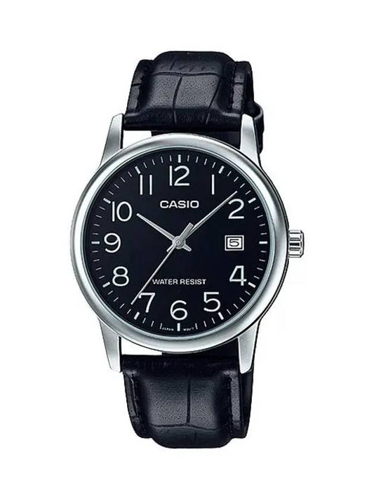 Men's Leather Wrist Watch MTPV002L1B - CASIO - BALAAN 1