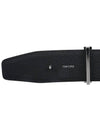 Sliver Soft Grain Leather T Icon Belt Brown Black - TOM FORD - BALAAN 7