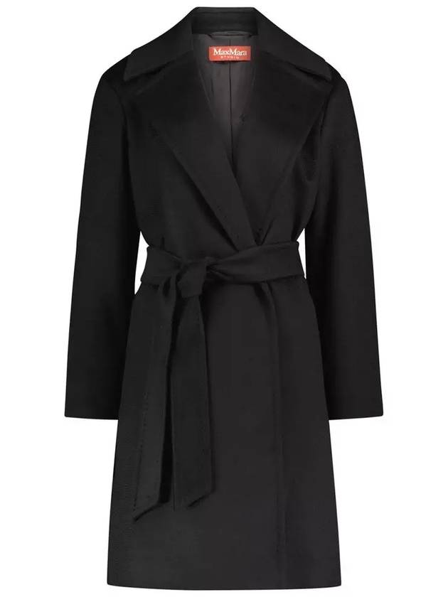 TIGRE Belted Wool Coat Black 2426016091 013 - MAX MARA - BALAAN 1