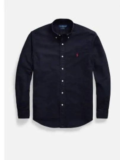 Embroidered Pony Logo Long Sleeve Shirt Navy - POLO RALPH LAUREN - BALAAN 2