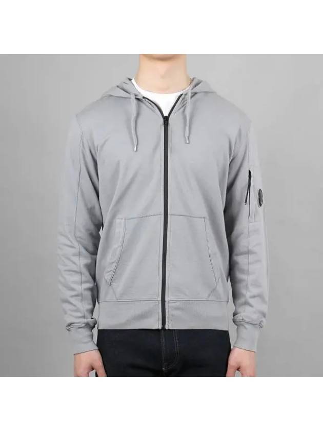 Lens Wappen Hood Zip Up Gray - CP COMPANY - BALAAN 2