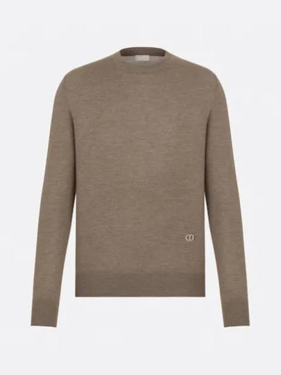 CD Icon Signature Cashmere Jersey Knit Top Brown - DIOR - BALAAN 2