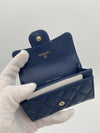 Classic Tok Card Wallet Caviar Navy Champagne Gold AP0214 - CHANEL - BALAAN 6