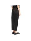 Belted Satin Straight Pants Nero - MAX MARA - BALAAN 4