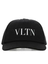 VLTN Logo Print Ball Cap Black - VALENTINO - BALAAN 2