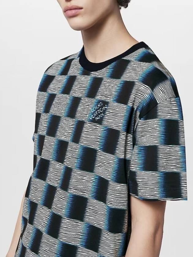 Damier Cotton Short Sleeve T-shirt Black - LOUIS VUITTON - BALAAN 3