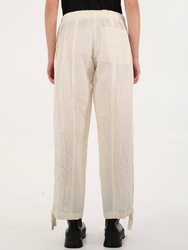 Women's Drawstring Straight Pants White - JIL SANDER - BALAAN 5