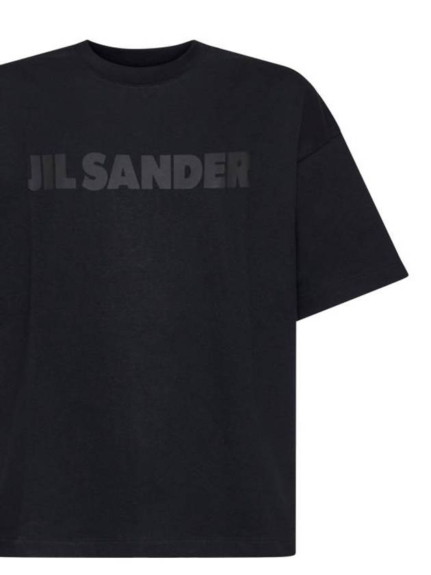 Logo Print Short Sleeve T-Shirt Black - JIL SANDER - BALAAN 4