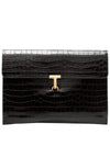 Crocodile embossed leather clutch H0547LCL403X - TOM FORD - BALAAN 1