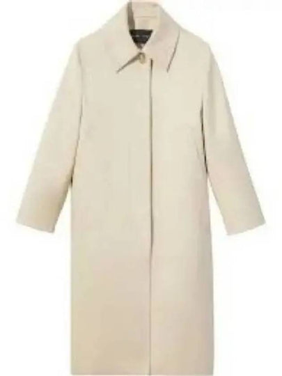 Women's Sports Fleece Wool Trench Coat Chalk - JIL SANDER - BALAAN 2