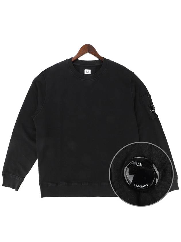 Cotton Fleece Sweatshirt Black - CP COMPANY - BALAAN 2