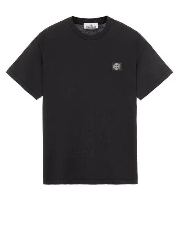 Logo Patch Short Sleeve T-Shirt Black - STONE ISLAND - BALAAN 2