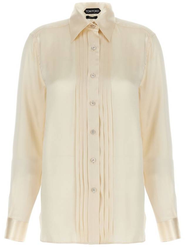 Tom Ford Pleated Plastron Shirt - TOM FORD - BALAAN 1