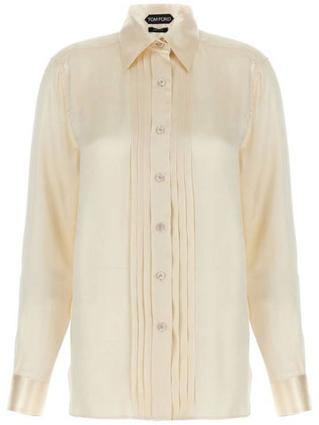 Tom Ford Pleated Plastron Shirt - TOM FORD - BALAAN 1