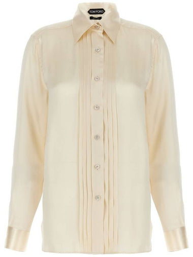 Tom Ford Pleated Plastron Shirt - TOM FORD - BALAAN 1