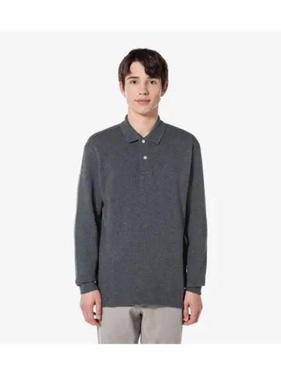 Sweaterlike Long Sleeve Polo Shirt Charcoal Grey - LACOSTE - BALAAN 2