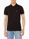 JEANS Men s Black Slim Fit CK Badge Logo Polo Short Sleeve T Shirt J324246 BEH - CALVIN KLEIN - BALAAN 2