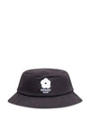 Flower Logo Embroidery Bucket Hat Black - KENZO - BALAAN 1