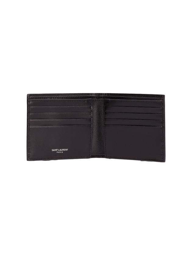 East/West Wallet In Smooth Leather Black - SAINT LAURENT - BALAAN 4