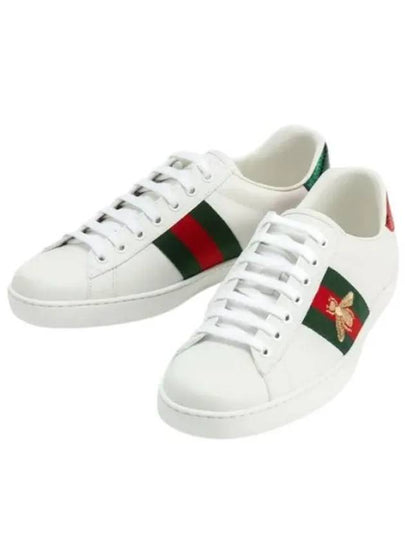 Ace Bee Embroidered Low Top Sneakers White - GUCCI - BALAAN 2