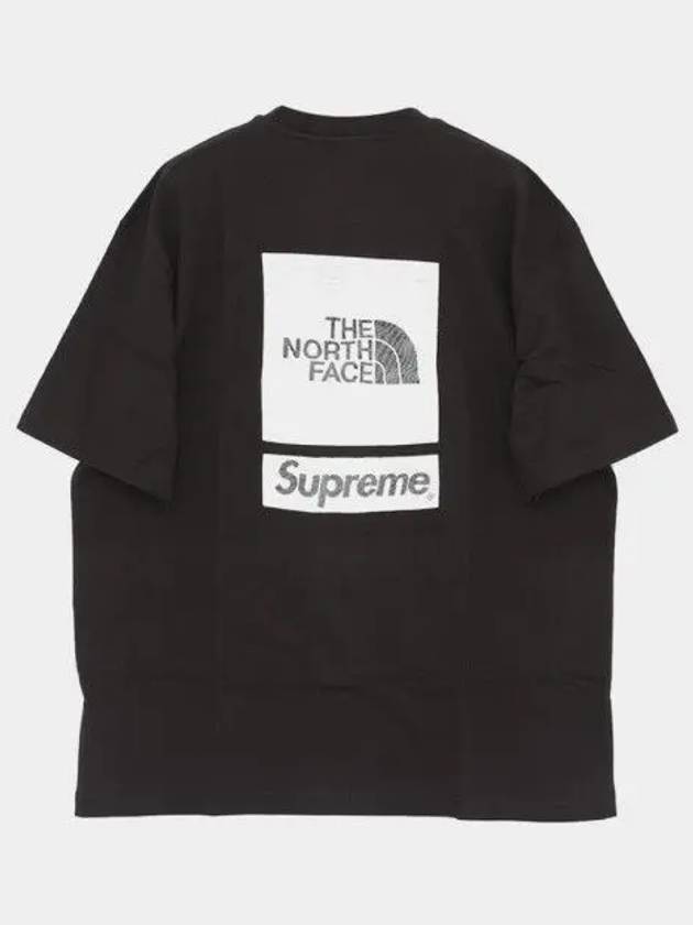 Collaboration Top Short Sleeve Men s T Shirt SS24KN1 BLACK 271053 1039956 - THE NORTH FACE - BALAAN 1