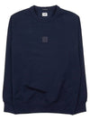 Logo Patch Cotton Sweatshirt Navy - CP COMPANY - BALAAN 11