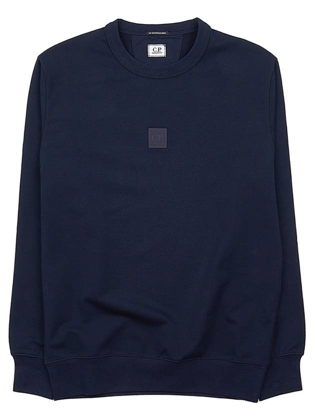 Logo Patch Cotton Sweatshirt Navy - CP COMPANY - BALAAN 11