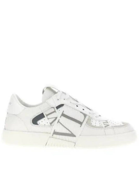 Leather Low Top Sneakers Grey - VALENTINO - BALAAN 2