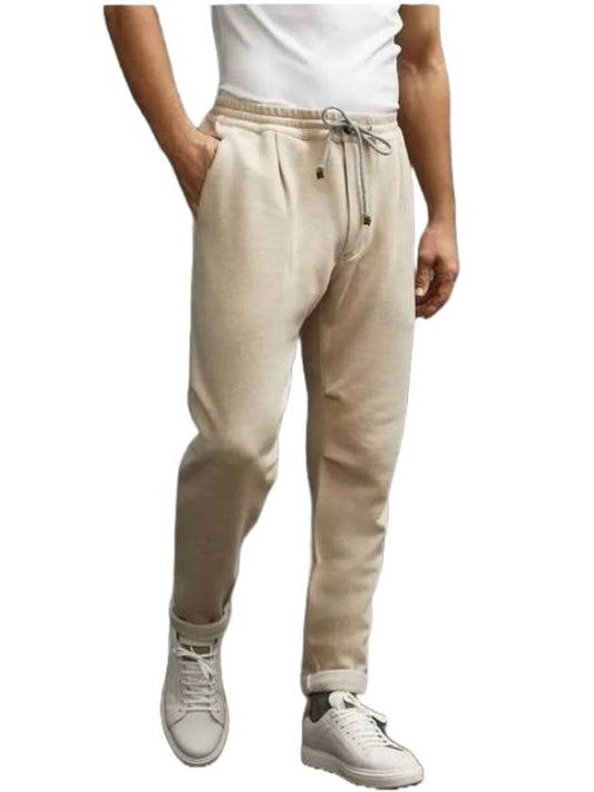 Men's Cashmere Pleated Pants Beige - BRUNELLO CUCINELLI - BALAAN 1