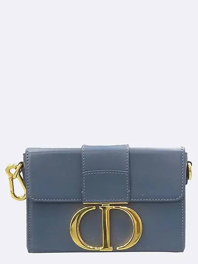 M9204UM0S M94B Navy Color Leather Montaine 30 Cross Bag - DIOR - BALAAN 2